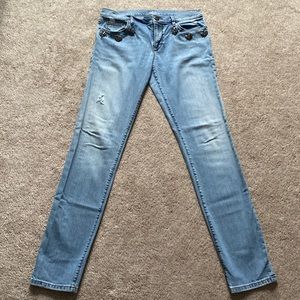 27/4 T Relaxed Skinny Jean distressed - Ann Taylor LOFT
